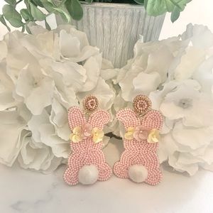 Bunny Seed Bead Earrings